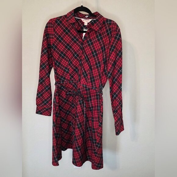 Brooks Brothers Red Fleece Womens Plaid Button-Down Shirt Dress Size 8 - Picture 6 of 7